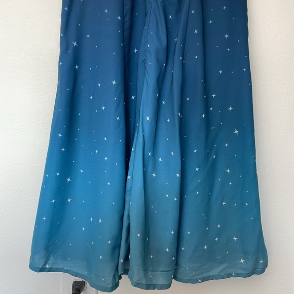 Wayward Fancies Eshakti Star galaxy Celestial Ombre Sleeveless Midi Dress Medium - Picture 8 of 9